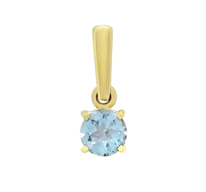 Подвеска из желтого золота с топазом