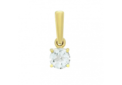 Подвеска из желтого золота с горным хрусталем