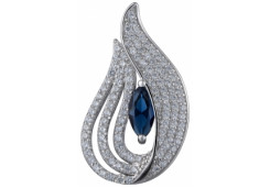 Серебряная подвеска с фианитом