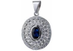 Серебряная подвеска с фианитом