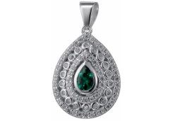 Серебряная подвеска с фианитом