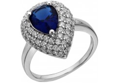 Серебряное кольцо с фианитом