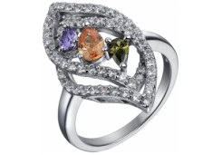 Серебряное кольцо с фианитом