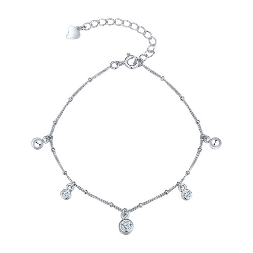 Серебряный браслет с фианитом