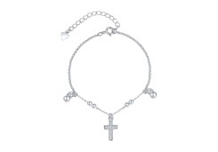 Серебряный браслет с фианитом