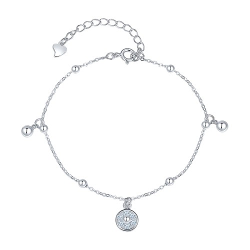 Серебряный браслет с фианитом