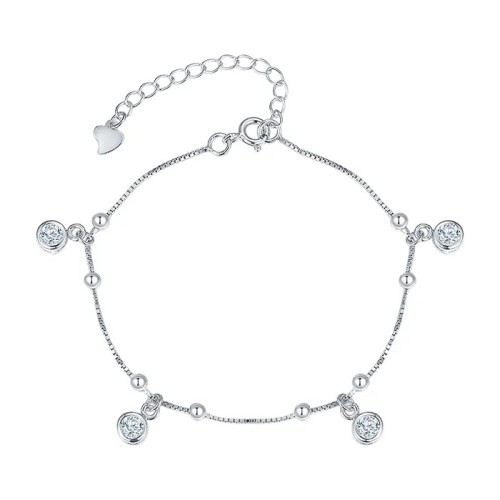 Серебряный браслет с фианитом