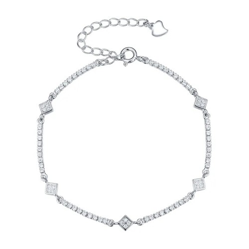 Серебряный браслет с фианитом