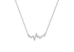 Серебряное колье с фианитом