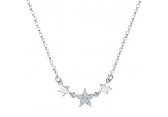Серебряное колье с фианитом