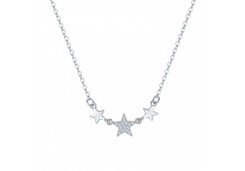 Серебряное колье с фианитом