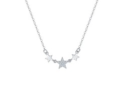 Серебряное колье с фианитом