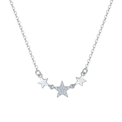 Серебряное колье с фианитом