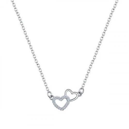 Серебряное колье с фианитом