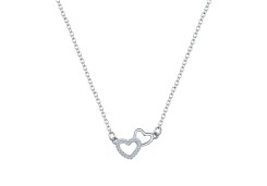 Серебряное колье с фианитом