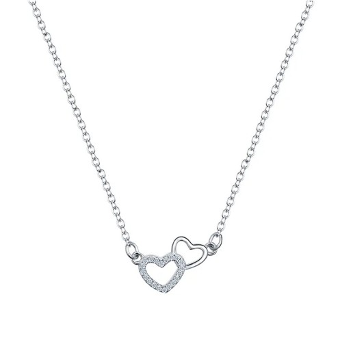 Серебряное колье с фианитом