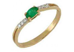 Золотое кольцо с изумрудом