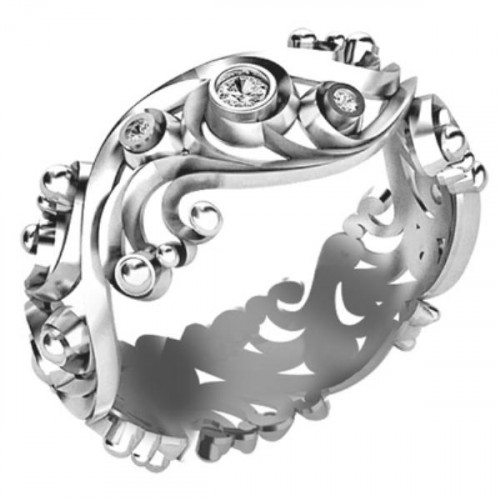 Кольцо из серебра 925 пробы с кристаллом Сваровски