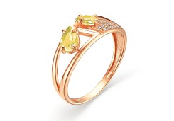 Серебряное кольцо с бриллиантом