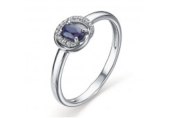 Серебряное кольцо с сапфиром