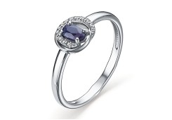 Серебряное кольцо с сапфиром