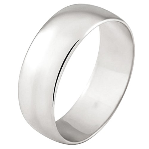 Серебряное обручальное кольцо 