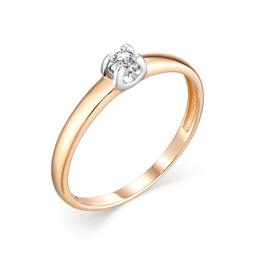 Золотое кольцо с бриллиантом