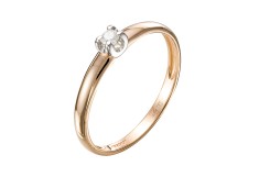 Золотое кольцо с бриллиантом