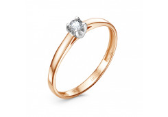 Золотое кольцо с бриллиантом