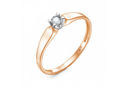 Золотое кольцо с бриллиантом