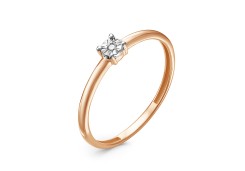 Золотое кольцо с бриллиантом