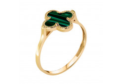 Золотое кольцо с малахитом