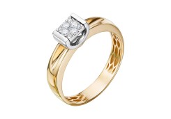 Золотое кольцо с бриллиантом