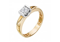 Золотое кольцо с бриллиантом