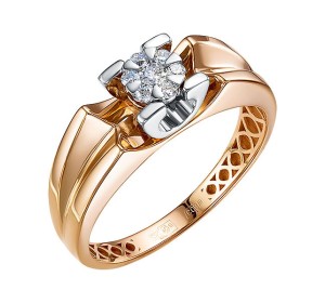 Золотое кольцо с бриллиантом