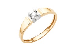 Золотое кольцо с бриллиантом