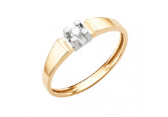 Золотое кольцо с бриллиантом