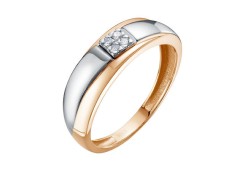 Золотое кольцо с бриллиантом