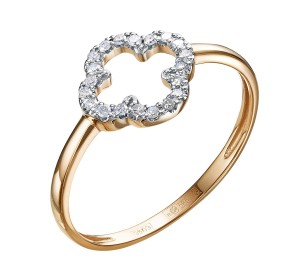 Золотое кольцо с бриллиантом