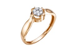 Золотое кольцо с бриллиантом