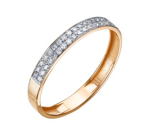 Золотое кольцо с бриллиантом