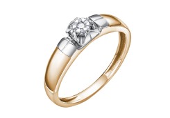 Золотое кольцо с бриллиантом
