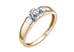 Золотое кольцо с бриллиантом