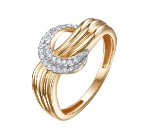 Золотое кольцо с бриллиантом