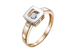 Золотое кольцо с бриллиантом