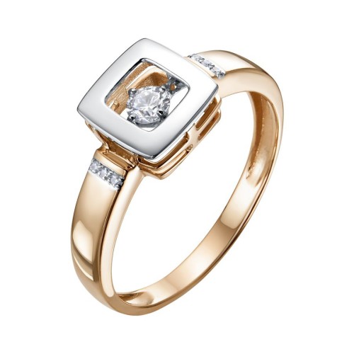 Золотое кольцо с бриллиантом