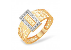 Золотое кольцо с фианитом