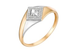 Золотое кольцо с бриллиантом