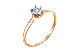 Золотое кольцо с бриллиантом