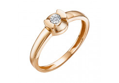 Золотое кольцо с бриллиантом